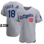Steven Souza Jr. Men's Los Angeles Dodgers Gray Authentic Away Jersey
