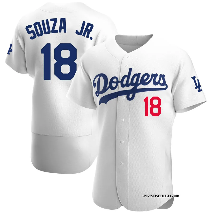 Steven Souza Jr. Men's Los Angeles Dodgers White Authentic Home Jersey