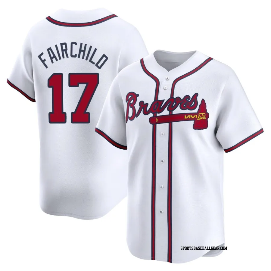 Stuart Fairchild Men's Atlanta Braves White Limited Home Jersey