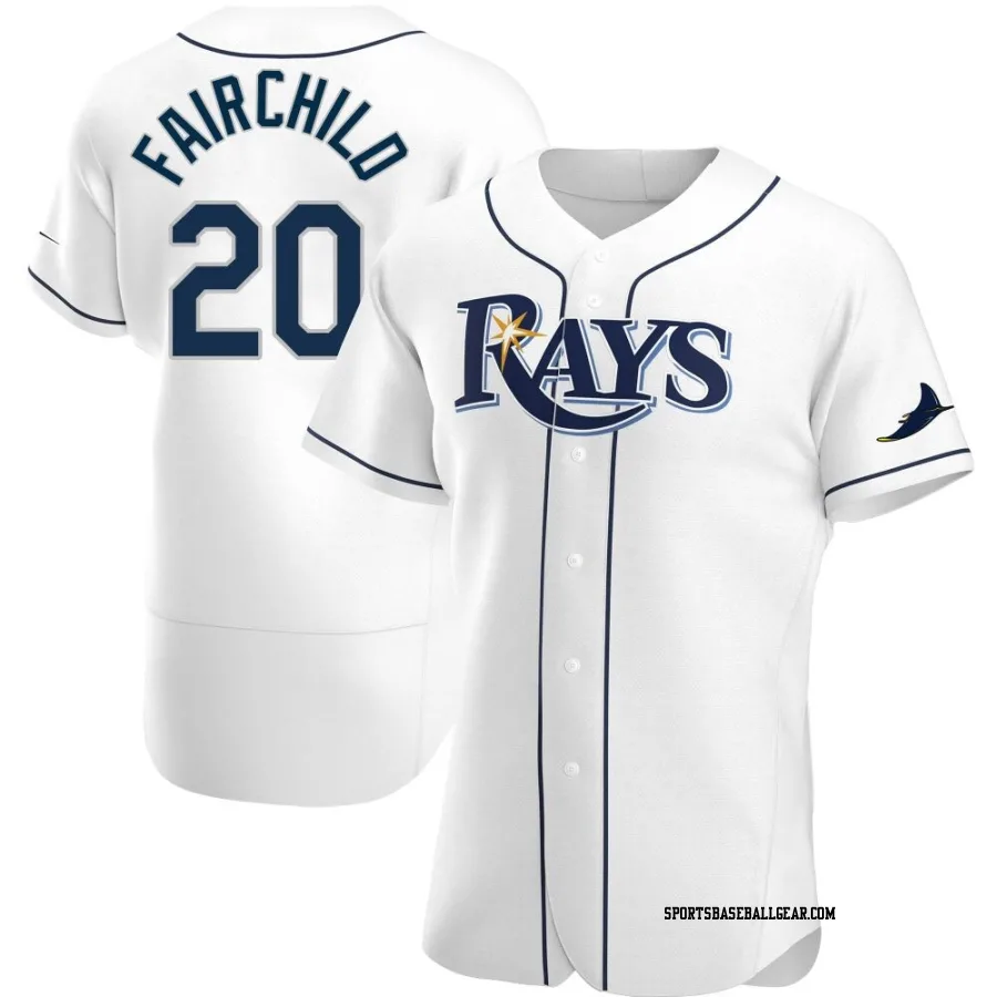 Stuart Fairchild Men's Tampa Bay Rays White Authentic Home Jersey