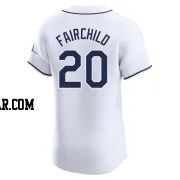 Stuart Fairchild Men's Tampa Bay Rays White Elite Home Jersey