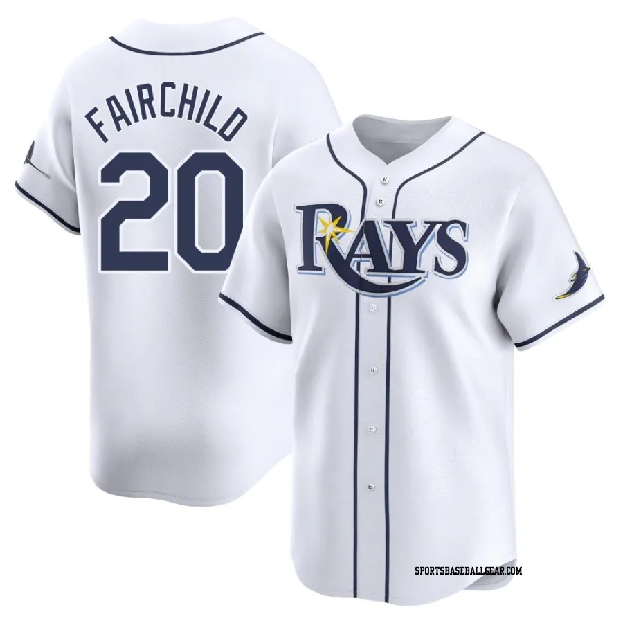 Stuart Fairchild Men's Tampa Bay Rays White Limited Home Jersey