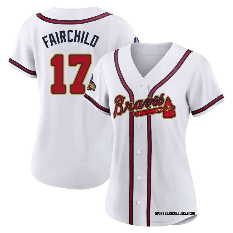 Stuart Fairchild Women's Atlanta Braves Gold Authentic White 2022 Program Jersey