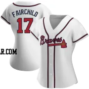 Stuart Fairchild Women's Atlanta Braves White Replica Home Jersey