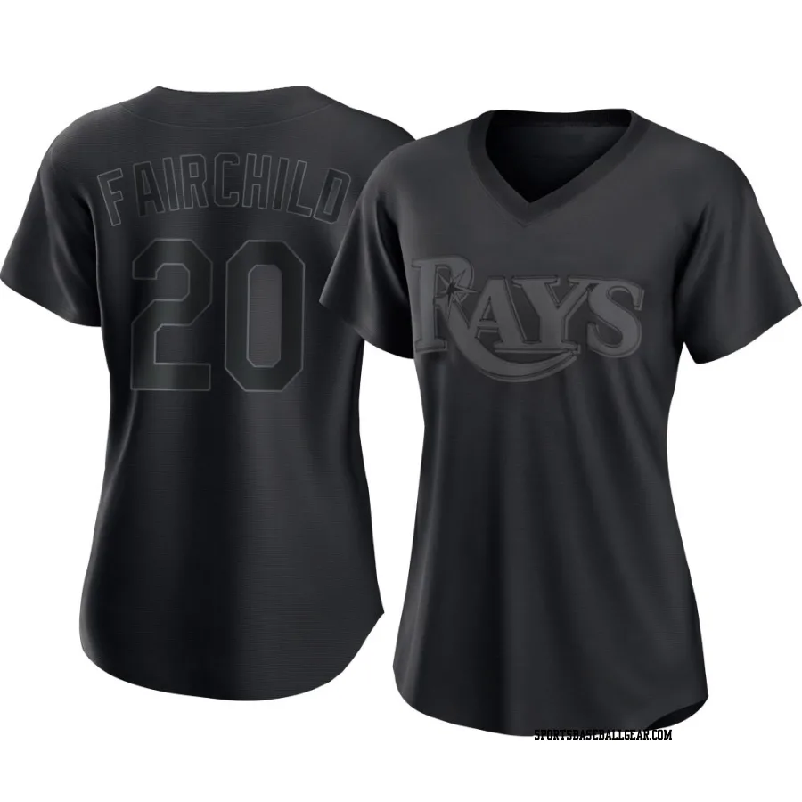 Stuart Fairchild Women's Tampa Bay Rays Black Authentic Pitch Fashion Jersey