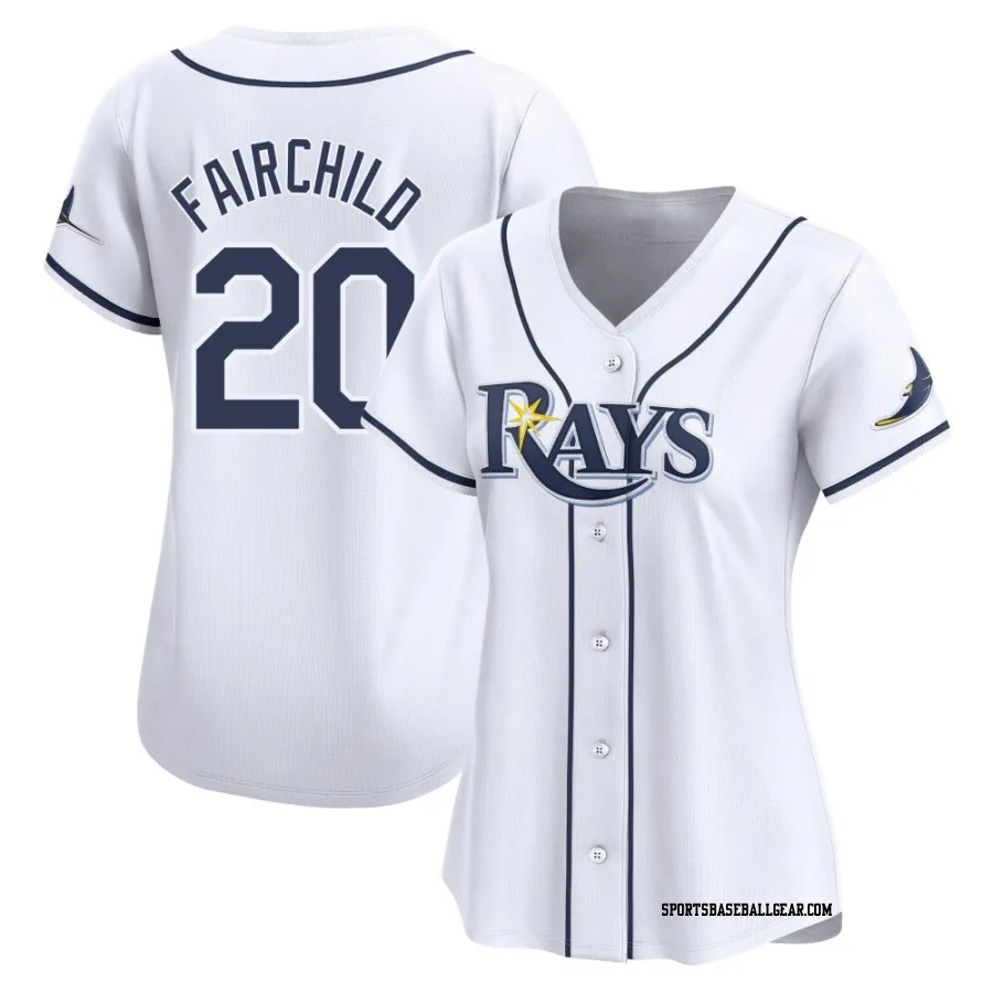 Stuart Fairchild Women's Tampa Bay Rays White Limited Home Jersey