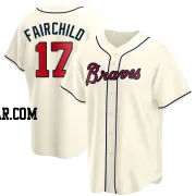 Stuart Fairchild Youth Atlanta Braves Cream Replica Alternate Jersey