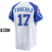 Stuart Fairchild Youth Atlanta Braves White Limited Throwback Cooperstown Collection Jersey