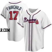 Stuart Fairchild Youth Atlanta Braves White Replica Home Jersey