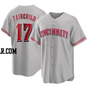 Stuart Fairchild Youth Cincinnati Reds Gray Replica Road Jersey