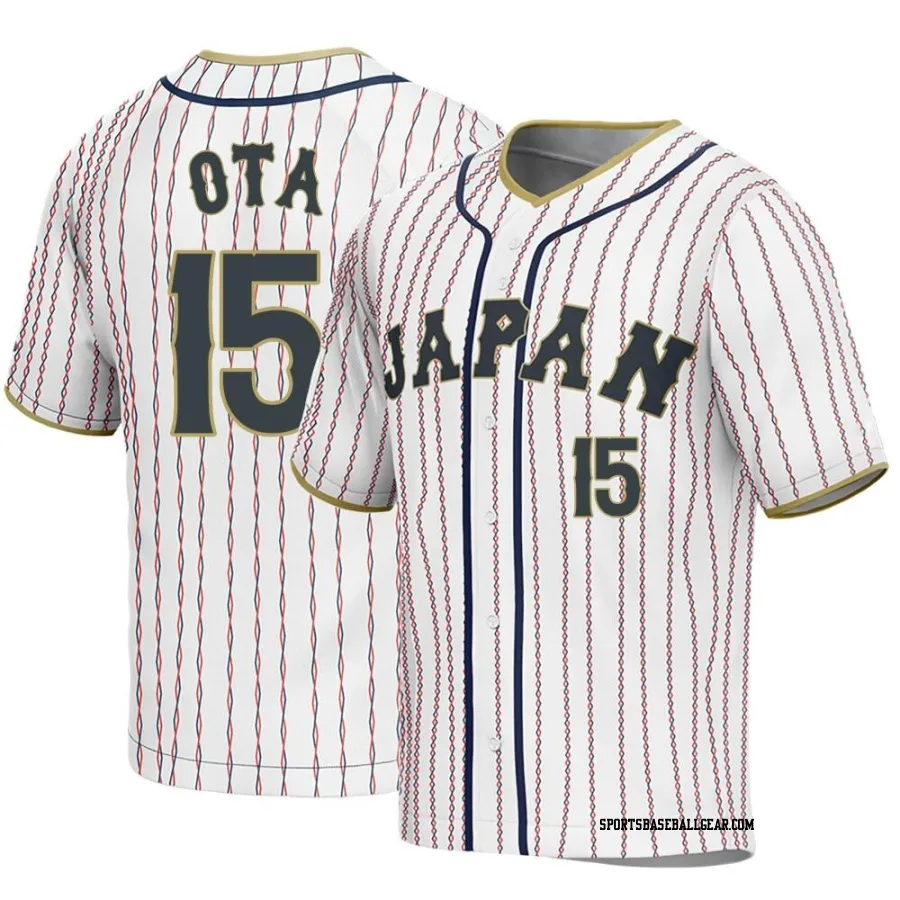 Taisei Ota Youth Japan Baseball White Replica 2023 World Baseball Classic Jersey