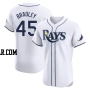 Taj Bradley Men's Tampa Bay Rays White Elite Home Jersey