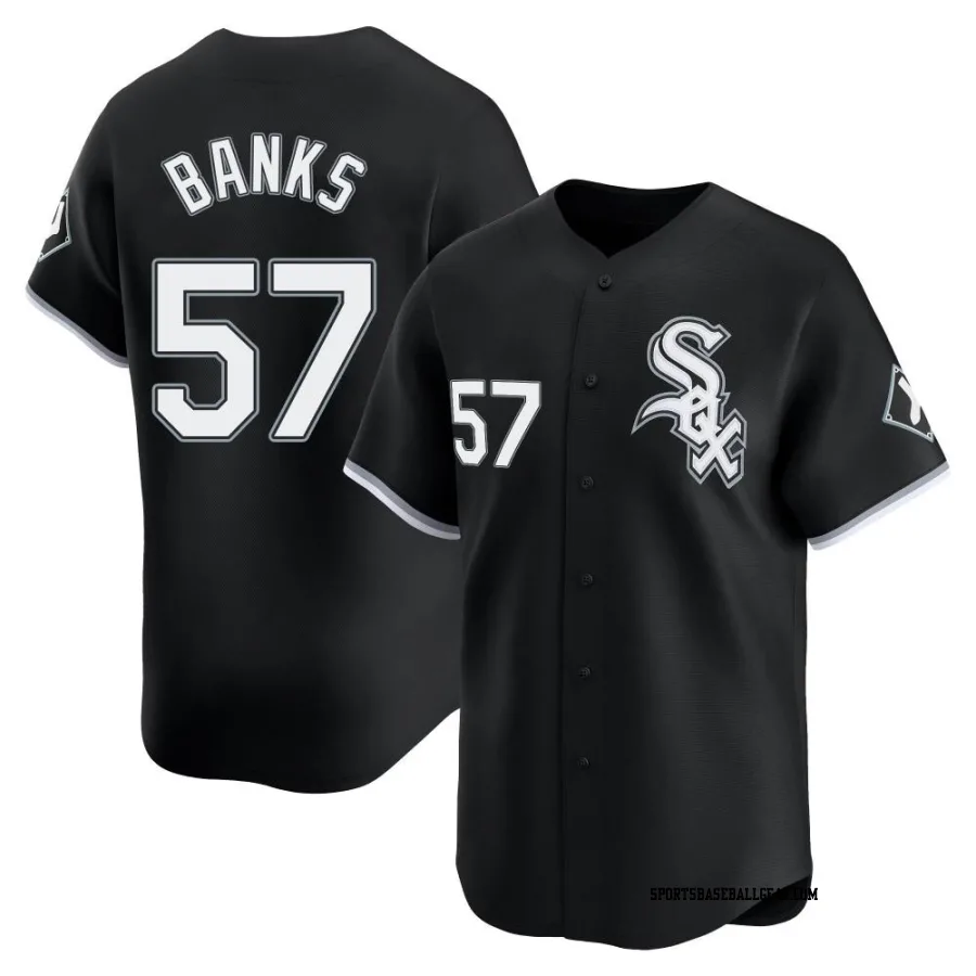 Tanner Banks Youth Chicago White Sox Black Limited Alternate Jersey