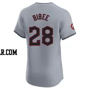 Tanner Bibee Men's Cleveland Guardians Gray Elite Road Jersey