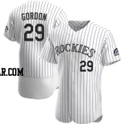 Tanner Gordon Men's Colorado Rockies White Authentic Home Jersey