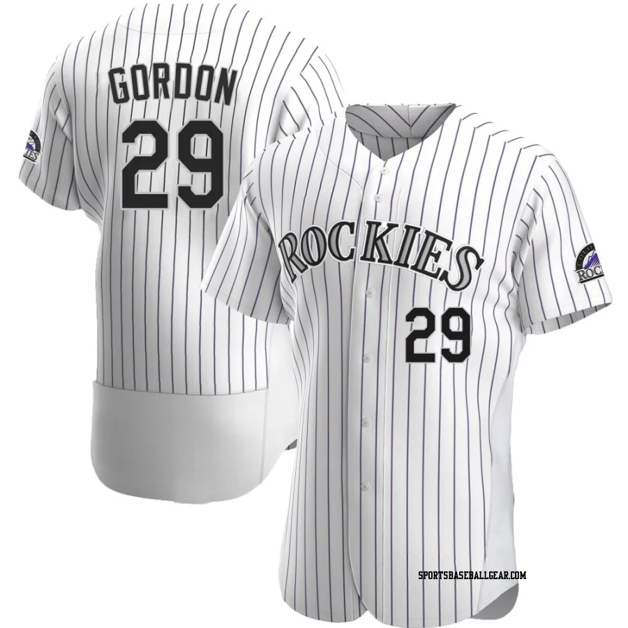 Tanner Gordon Men's Colorado Rockies White Authentic Home Jersey
