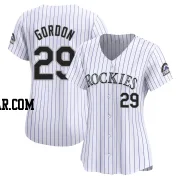 Tanner Gordon Women's Colorado Rockies White Limited Home Jersey