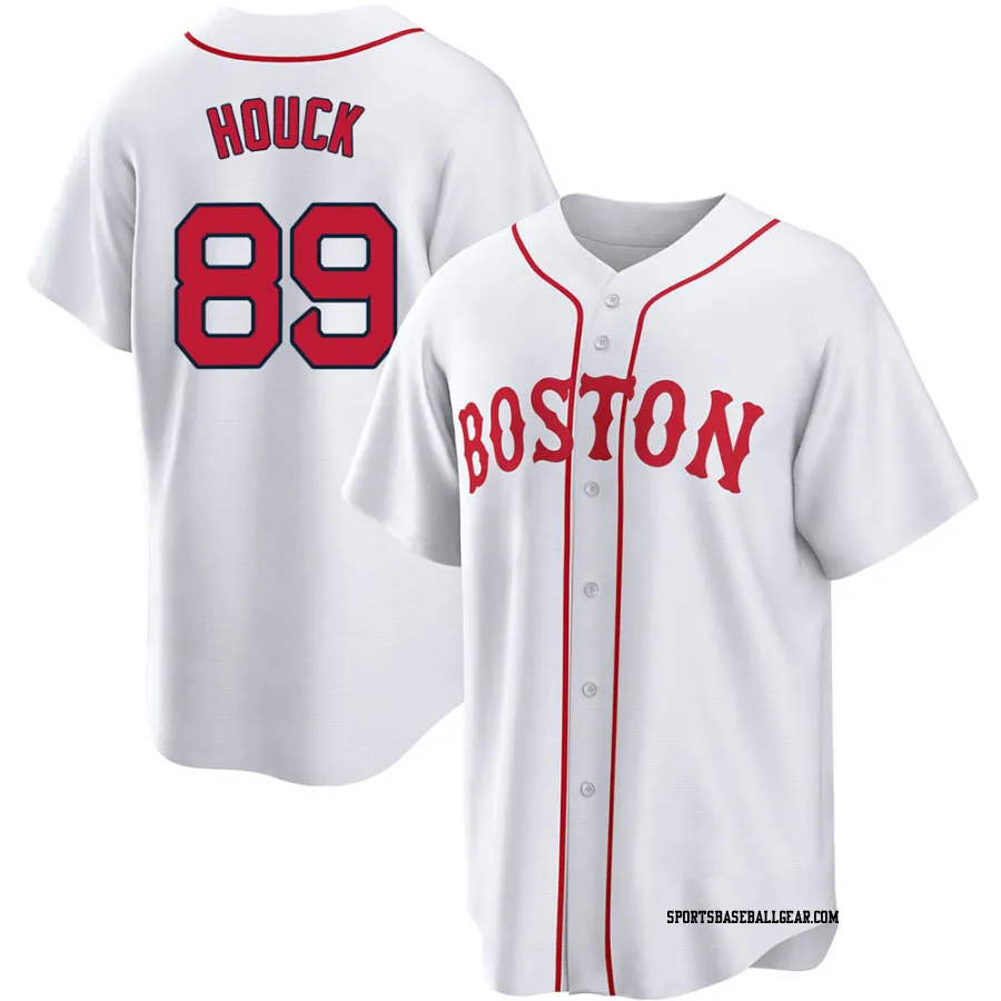 Tanner Houck Men's Boston Red Sox White Replica 2021 Patriots' Day Jersey