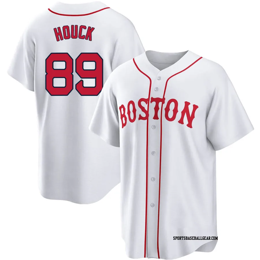 Tanner Houck Youth Boston Red Sox White Replica 2021 Patriots' Day Jersey
