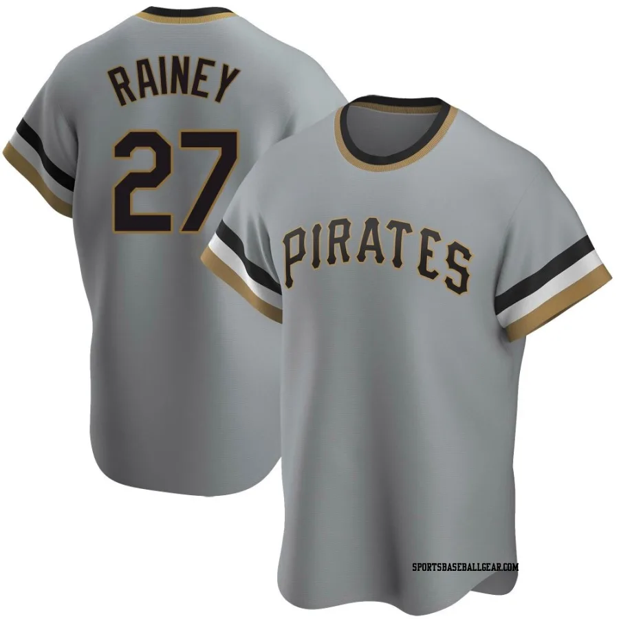 Tanner Rainey Men's Pittsburgh Pirates Gray Replica Road Cooperstown Collection Jersey