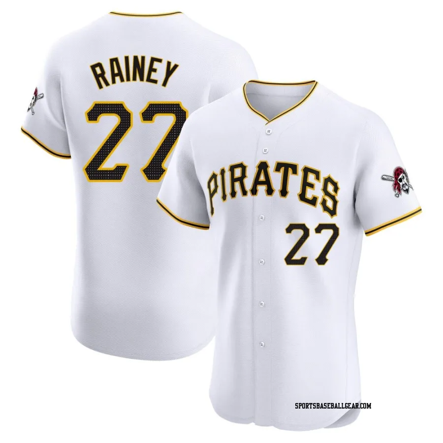 Tanner Rainey Men's Pittsburgh Pirates White Elite Home Jersey