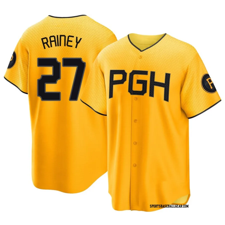 Tanner Rainey Youth Pittsburgh Pirates Gold Replica 2023 City Connect Jersey
