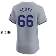 Tanner Scott Men's Los Angeles Dodgers Gray Elite Road 2024 World Series Jersey