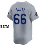 Tanner Scott Men's Los Angeles Dodgers Gray Limited Away World Series Champions Jersey
