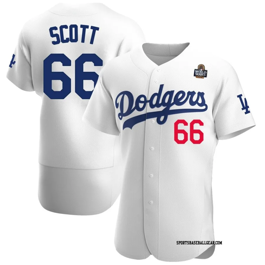 Tanner Scott Men's Los Angeles Dodgers White Authentic Home Official 2024 World Series Jersey