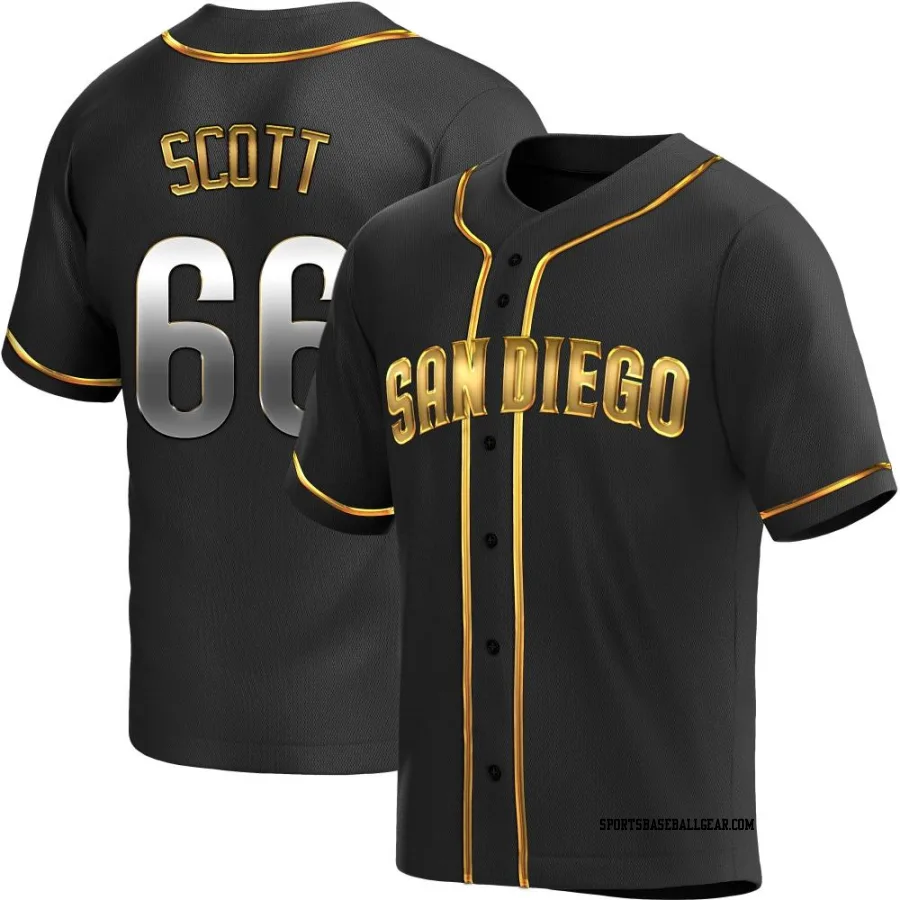 Tanner Scott Men's San Diego Padres Black Golden Replica Alternate Jersey