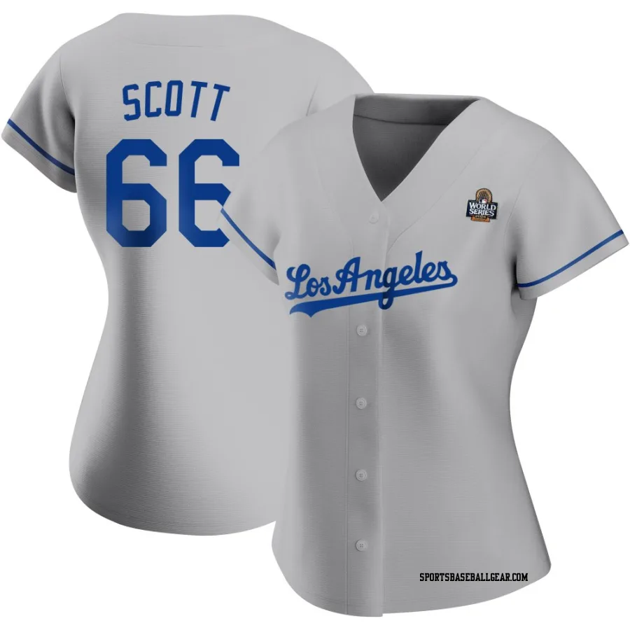 Tanner Scott Women's Los Angeles Dodgers Gray Replica Road 2024 World Series Jersey