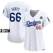 Tanner Scott Women's Los Angeles Dodgers White Limited Home 2024 World Series Jersey