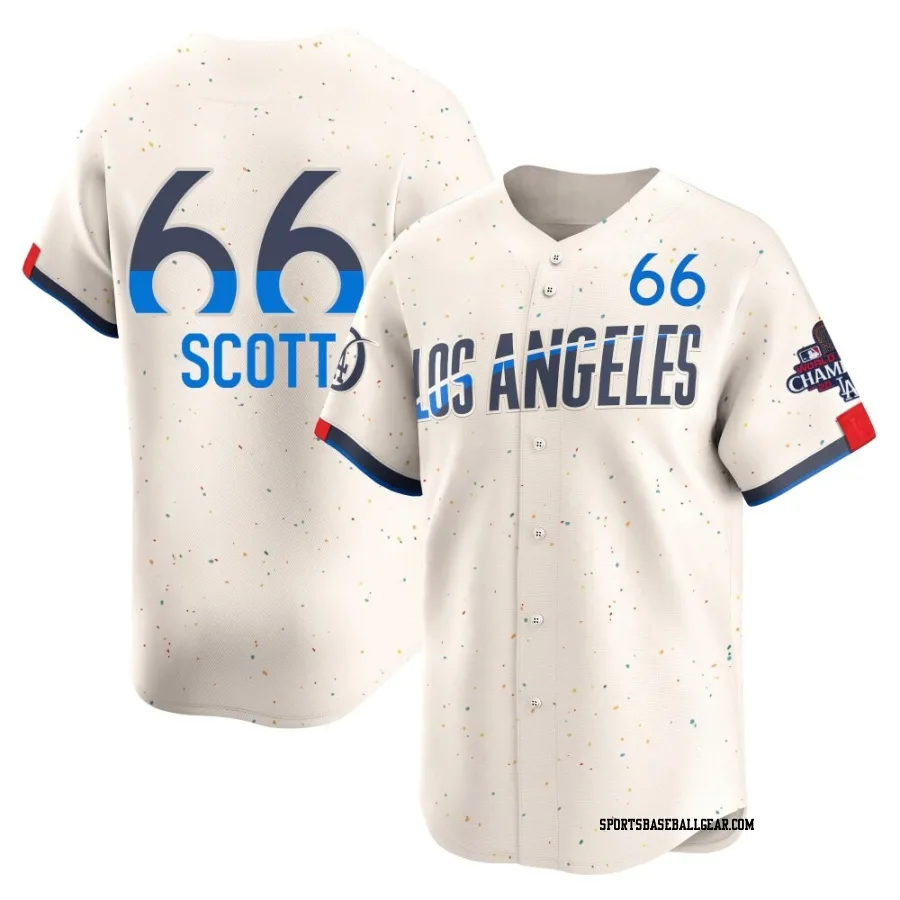 Tanner Scott Youth Los Angeles Dodgers Cream Limited 2024 City Connect World Series Champions Jersey