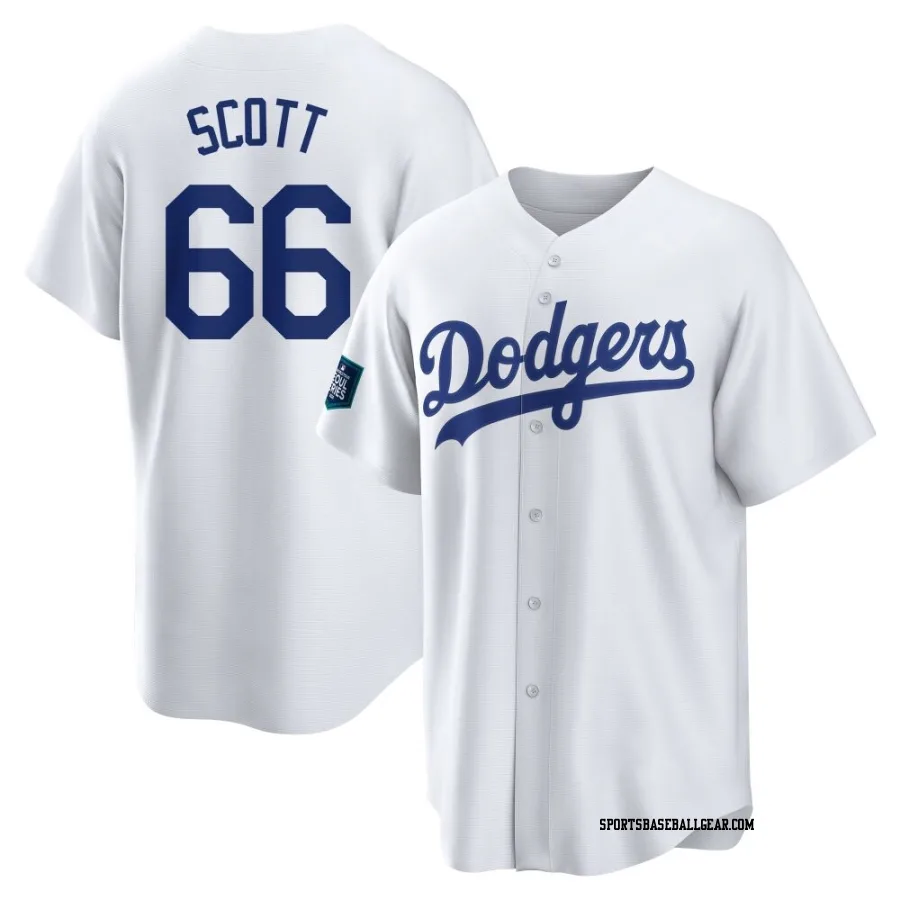 Tanner Scott Youth Los Angeles Dodgers White Replica 2024 World Tour Seoul Series Home Jersey