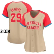 Tarik Skubal Women's Detroit Tigers Cream Limited American League 2024 All-Star Game Jersey