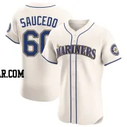 Tayler Saucedo Men's Seattle Mariners Cream Elite Alternate Jersey