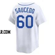 Tayler Saucedo Men's Seattle Mariners White Limited Throwback Cooperstown Collection Jersey