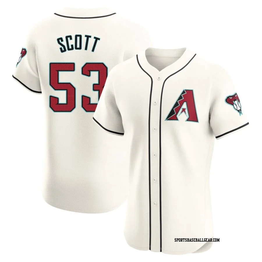 Tayler Scott Men's Arizona Diamondbacks Cream Elite Home Jersey
