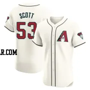 Tayler Scott Men's Arizona Diamondbacks Cream Elite Home Patch Jersey