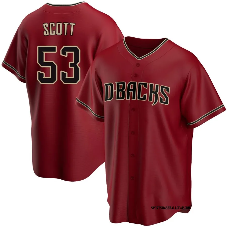 Tayler Scott Men's Arizona Diamondbacks Red Replica Alternate Jersey