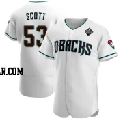 Tayler Scott Men's Arizona Diamondbacks White Authentic Teal Alternate 2023 World Series Jersey