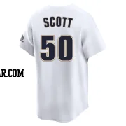 Tayler Scott Men's Houston Astros White Limited Throwback Cooperstown Collection Jersey