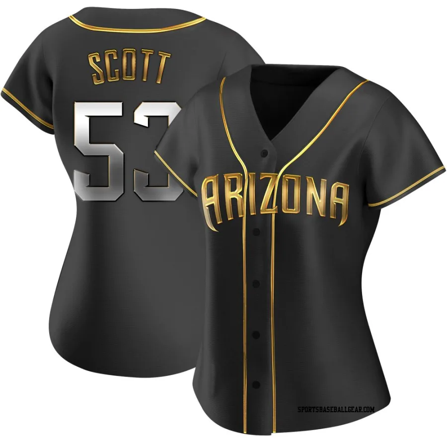 Tayler Scott Women's Arizona Diamondbacks Black Golden Replica Alternate Jersey