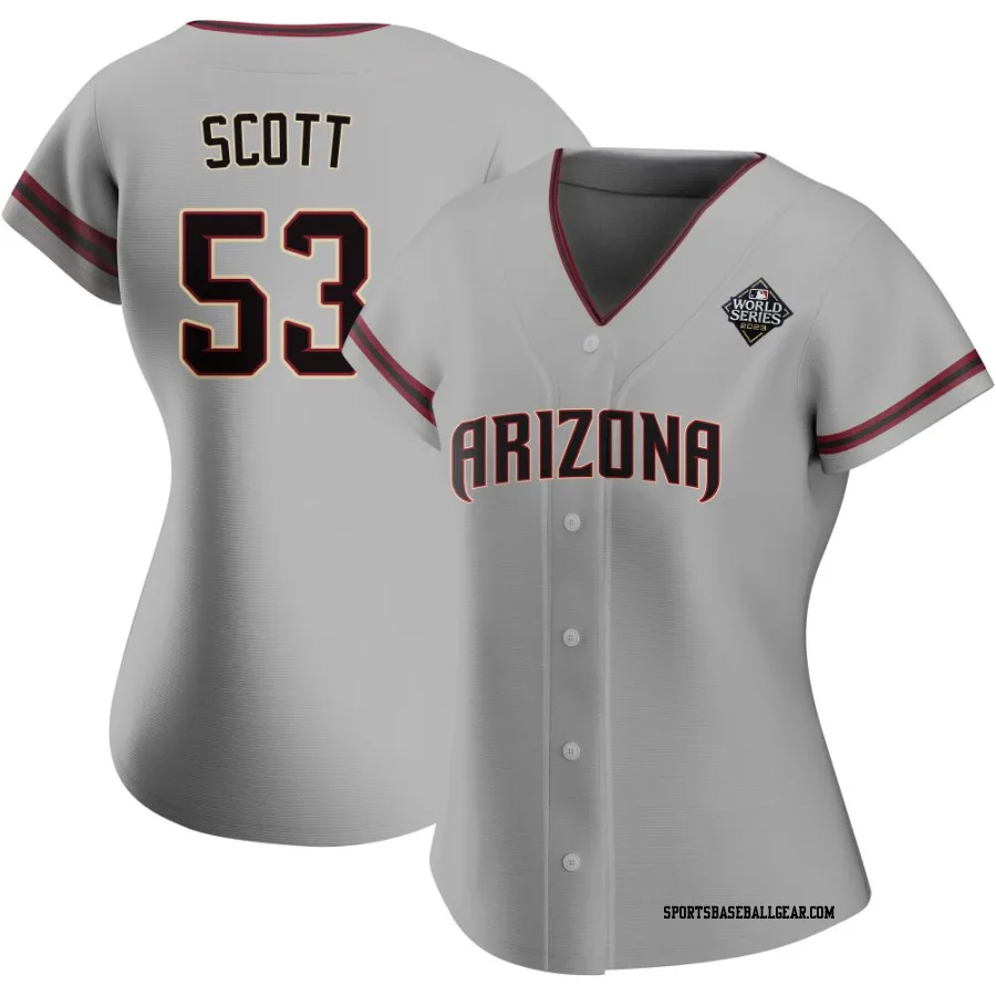 Tayler Scott Women's Arizona Diamondbacks Gray Replica Road 2023 World Series Jersey