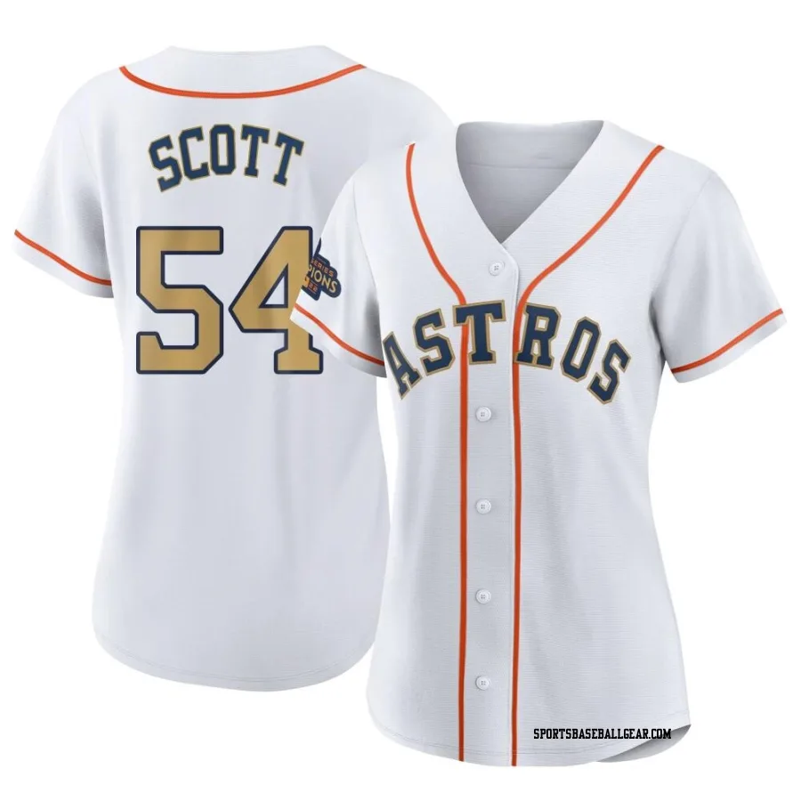 Tayler Scott Women's Houston Astros Gold Authentic White 2023 Collection Jersey