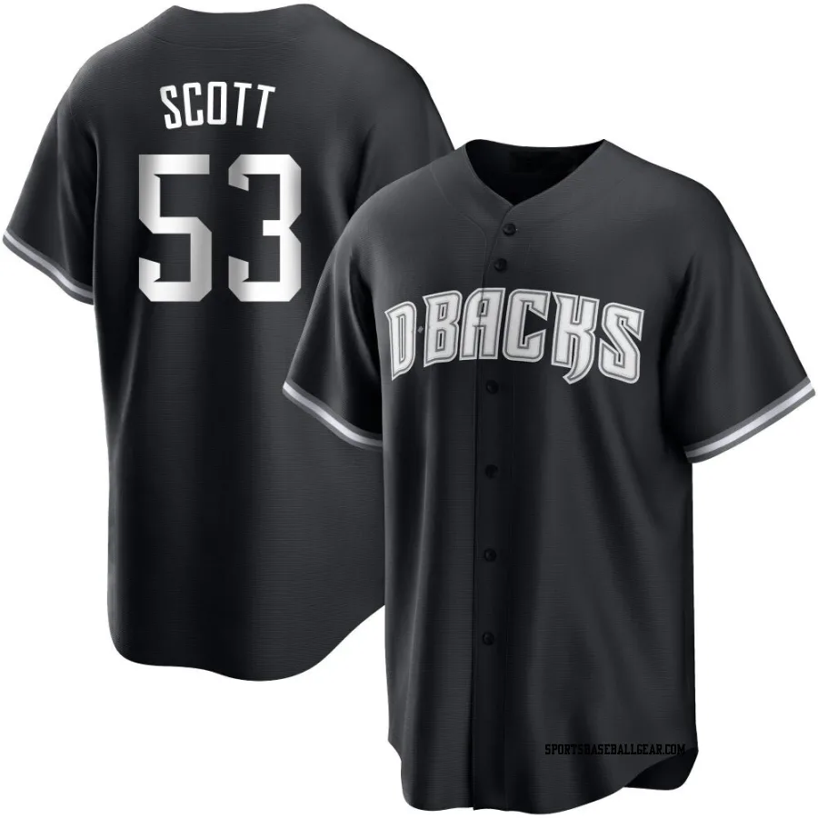 Tayler Scott Youth Arizona Diamondbacks Black/White Replica Jersey