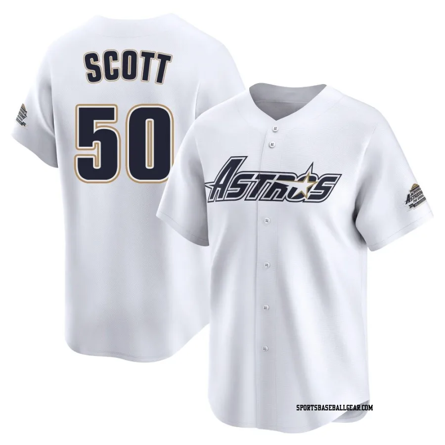 Tayler Scott Youth Houston Astros White Limited Throwback Cooperstown Collection Jersey