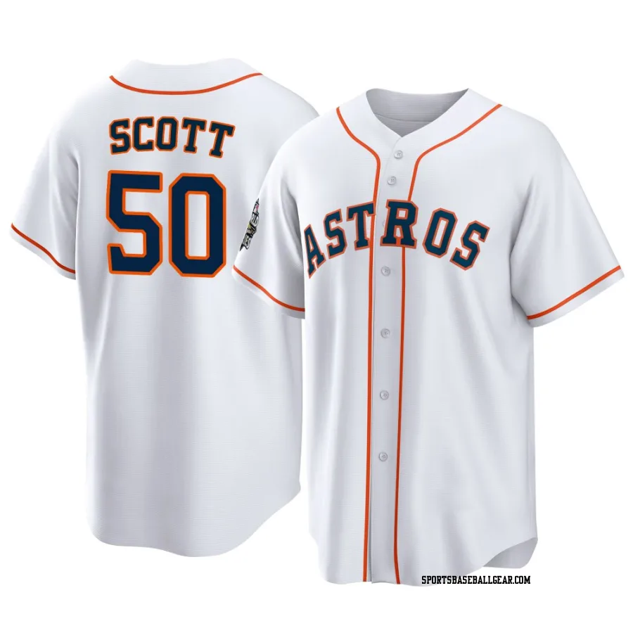 Tayler Scott Youth Houston Astros White Replica 2022 World Series Home Jersey