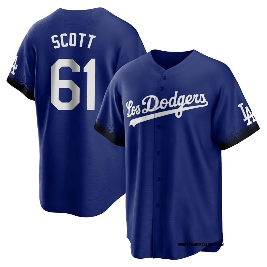 Tayler Scott Youth Los Angeles Dodgers Royal Replica 2021 City Connect Jersey
