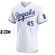 Taylor Clarke Men's Kansas City Royals White Elite Home Jersey